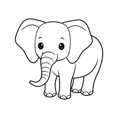 Fototapeta premium baby elephant cartoon
