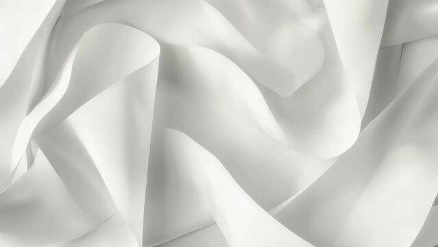 White fabric with wave pattern