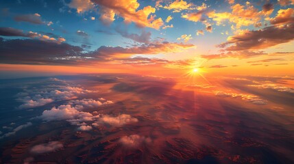 Obraz premium beautiful sky with clouds in fantasy art landscape