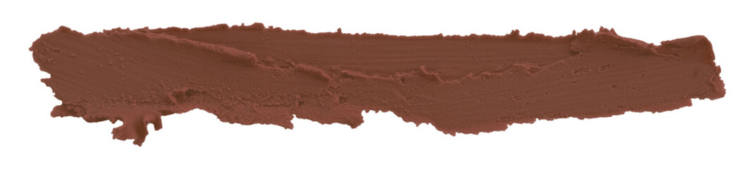 Brown plasticine brush isolated on transparent background.