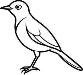 Bird silhouette logo - light background vector design