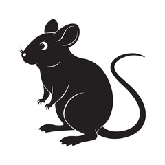 Fototapeta premium vector black and silhouette art mouse