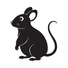 vector black and silhouette art mouse