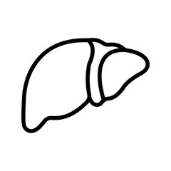 Liver icon in trendy flat style, Symbol for your web site design