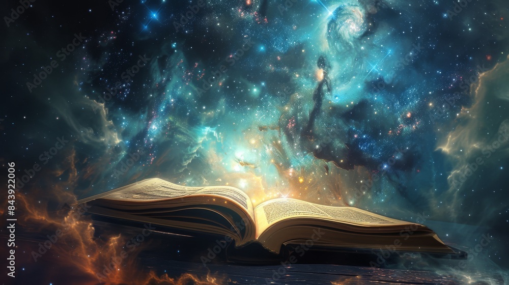 Poster image of an open future cookbook ::3 quasar ::3 --no text --ar 16:9 --quality 0.5 job id: 1b3509f9-8