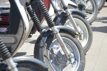 Obraz premium close up of a motorcycle