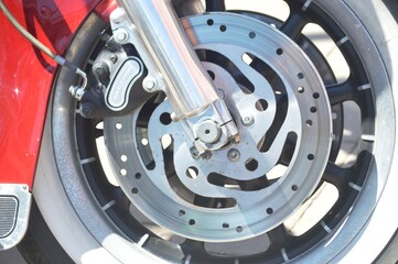 close up of a bicycle wheel