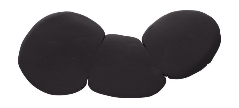 Plasticine is a black brush isolated on a transparent background.