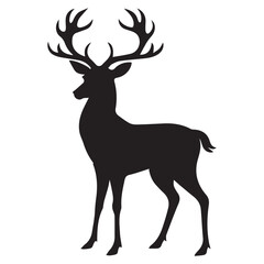 Fototapeta premium deer silhouette vector illustration