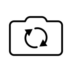 Switch from front to back camera flat icon for apps color editable