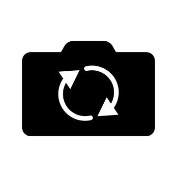recommend clip art: Switch from front to back camera flat icon for apps color editable