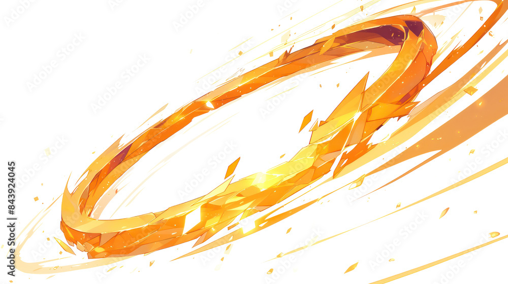 Poster abstract orange swirl pattern on white background. dynamic motion effect with vibrant colors for cre