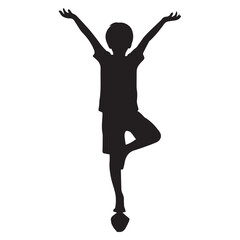 silhouette of a person jumping