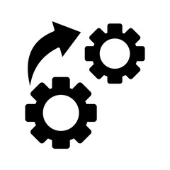 Process symbol in black for your web site design icon color editable