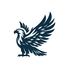 Eagle Silhouette Clip art isolated vector illustration on a white background