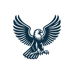 Eagle Silhouette Clip art isolated vector illustration on a white background