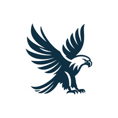 Eagle Silhouette Clip art isolated vector illustration on a white background