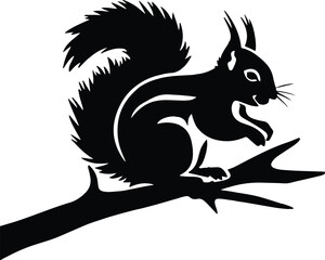 squirrel silhouettes design