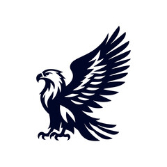 Eagle Silhouette Clip art isolated vector illustration on a white background