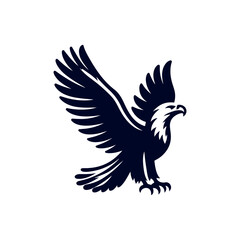 Eagle Silhouette Clip art isolated vector illustration on a white background
