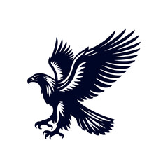 Eagle Silhouette Clip art isolated vector illustration on a white background