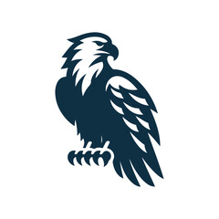 Eagle Silhouette Clip art isolated vector illustration on a white background