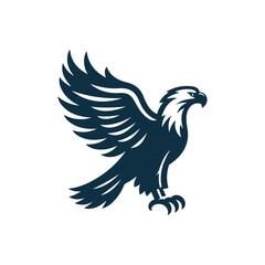 Eagle Silhouette Clip art isolated vector illustration on a white background