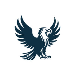 Eagle Silhouette Clip art isolated vector illustration on a white background