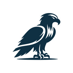 Eagle Silhouette Clip art isolated vector illustration on a white background