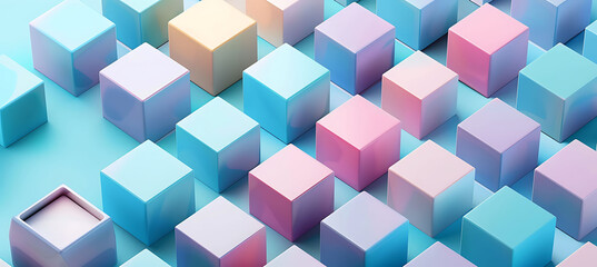 Obraz premium Soft Light Blue and Pink Square Background for Elegant Designs