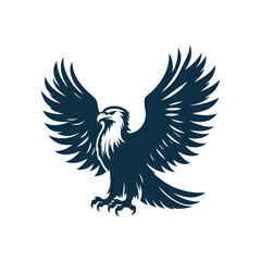 Eagle Silhouette Clip art isolated vector illustration on a white background