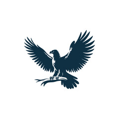 Eagle Silhouette Clip art isolated vector illustration on a white background