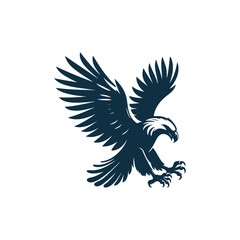 Eagle Silhouette Clip art isolated vector illustration on a white background