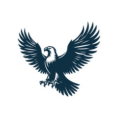 Eagle Silhouette Clip art isolated vector illustration on a white background