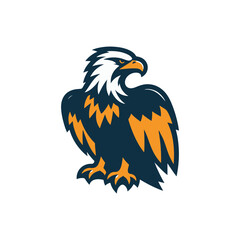Eagle Silhouette Clip art isolated vector illustration on a white background