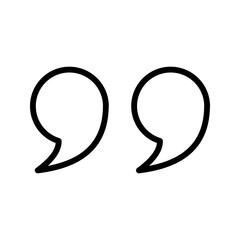 Fototapeta premium quote icon vector sign design color editable