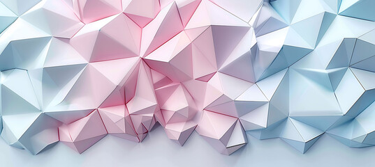 Obraz premium Soft Blue and Pink Background with Various Shapes
