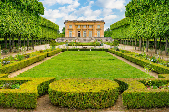 Topiary garden path at the Petit Trianon, Versailles France