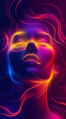 neon outline of a woman