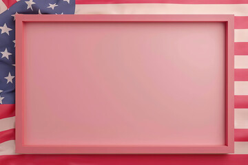 4th july american independence day flyer template with wave flag background and. poster, banner, greeting card. Generative AI