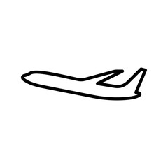 Plane icon vector, solid illustration, pictogram isolated color editable