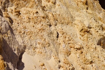 A close-up shot of a sand heap