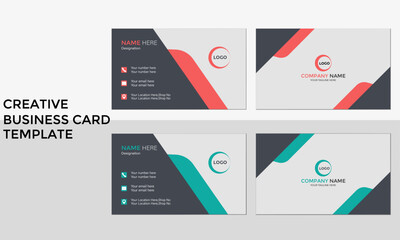 Creative  modern Business card template with multiple color variation