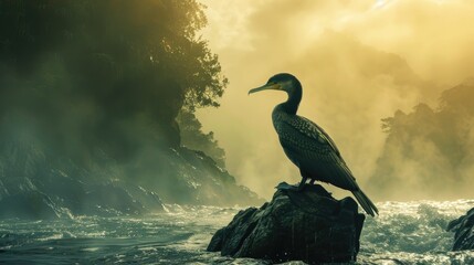 A Wild Cormorant - Powered by Adobe