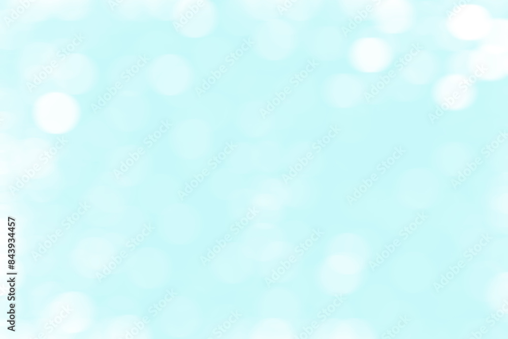 Poster blurred spring summer nature background with light bokeh. abstract blur blue and cyan soft pastel co