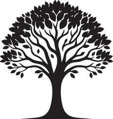 Minimalist Tree Silhouette Illustration Design