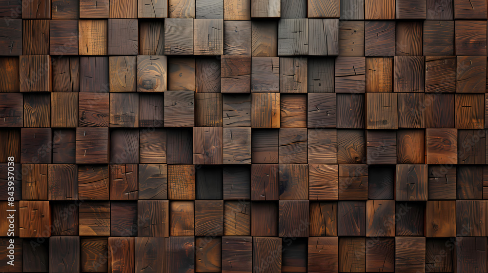 Canvas Prints brown wooden acoustic panels wall texture on wood background for interior design