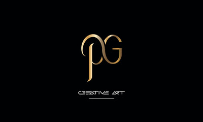 GP, PG, G, P abstract letters logo monogram