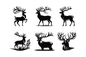 Deer Vector Silhouette Illustration