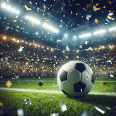 Obraz premium soccer ball on stadium